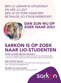 Sarkon zoekt LIO studenten!